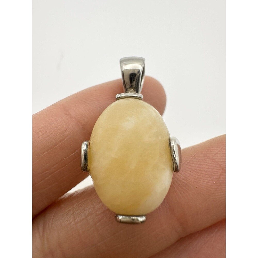 Vintage Sterling Silver Gemstone Pendant